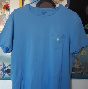 A light blue, Ralph Lauren t-shirt